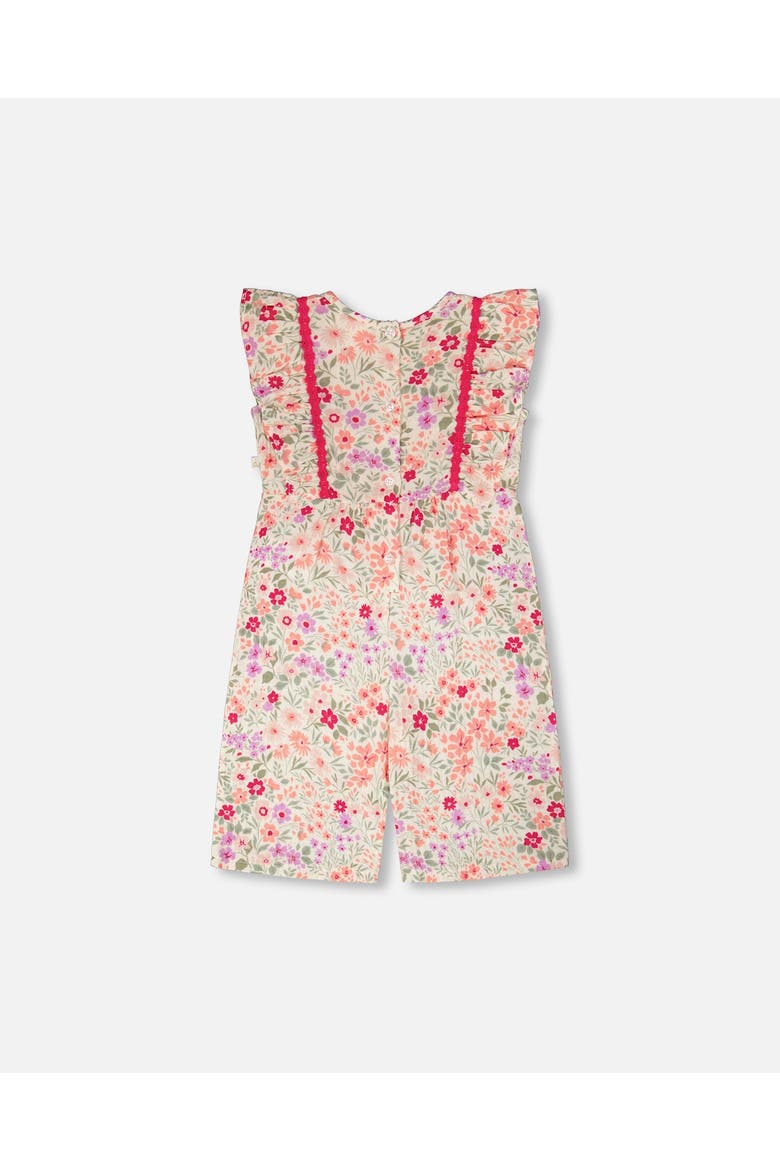 Sleeveless Muslin Flowers Jumpsuit, Alternate, color, Off White Printed Flowers