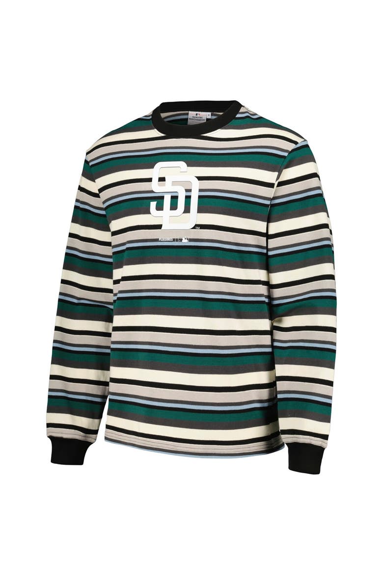 Men's PLEASURES Cream/Green San Diego Padres Ballpark Long Sleeve T-Shirt, Alternate, color, Cream