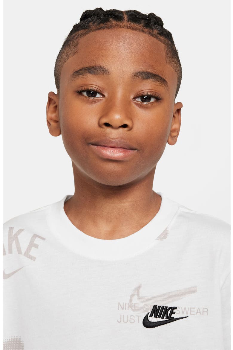 Kids' Sportswear Club Cotton Graphic T-Shirt, Alternate, color, WHITE