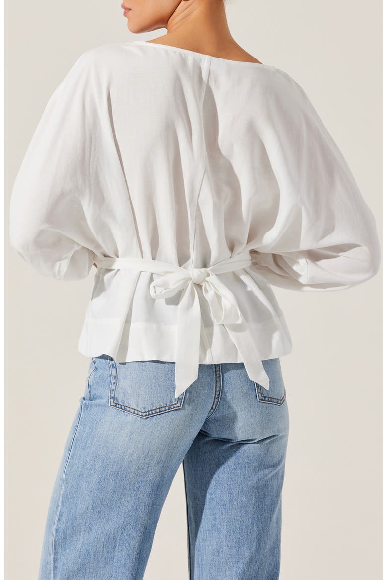 Ciara Pleated Top, Alternate, color, OFF WHITE