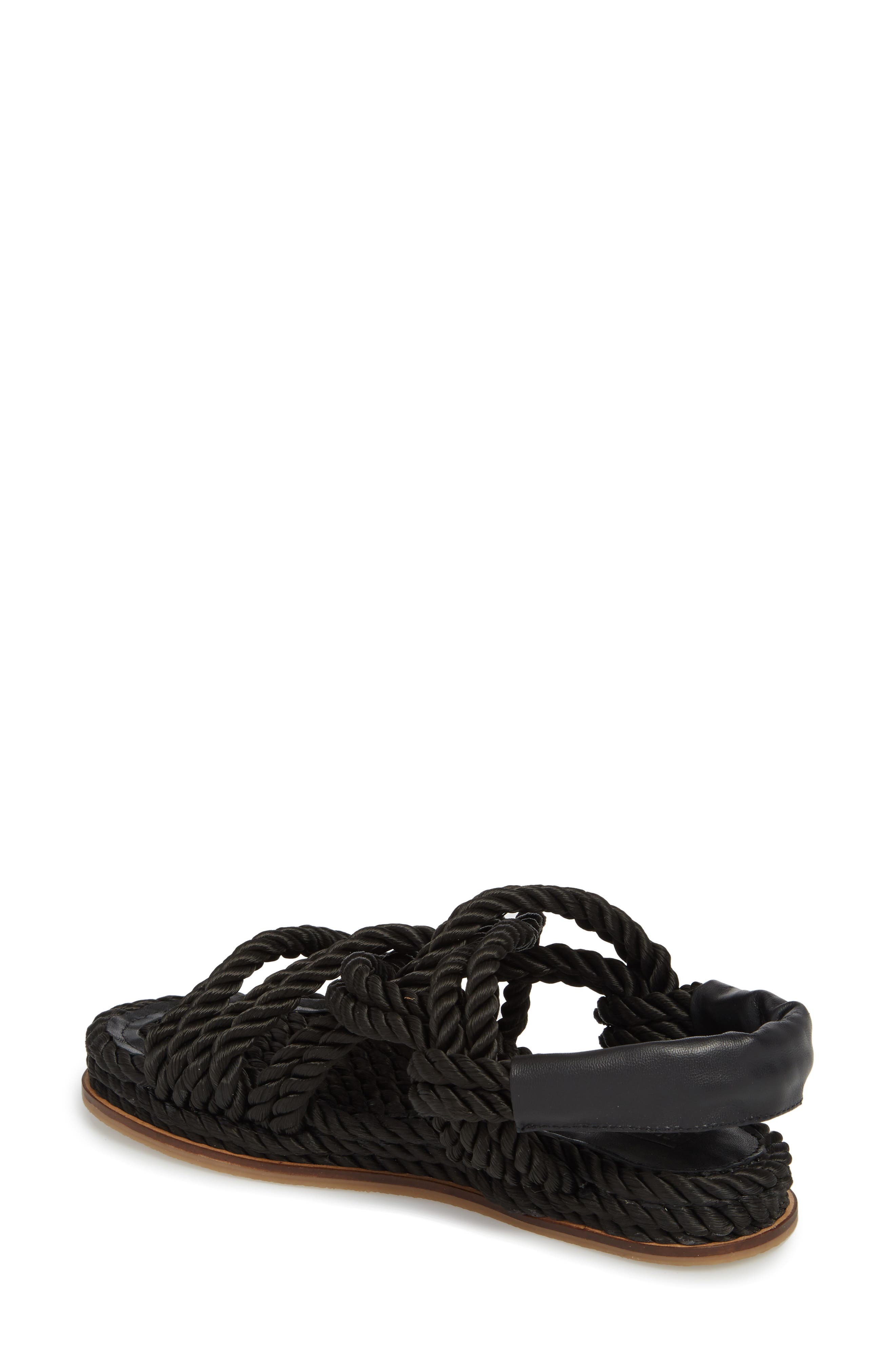 Topshop Fiesta Rope Flat Sandal, Alternate, color, 