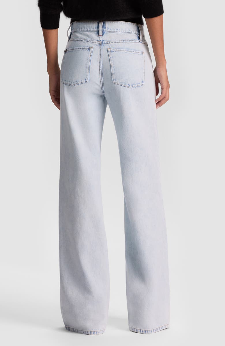 Alice + Olivia Chic High Waist Wide Leg Jeans, Alternate, color, Darla Light Indigo