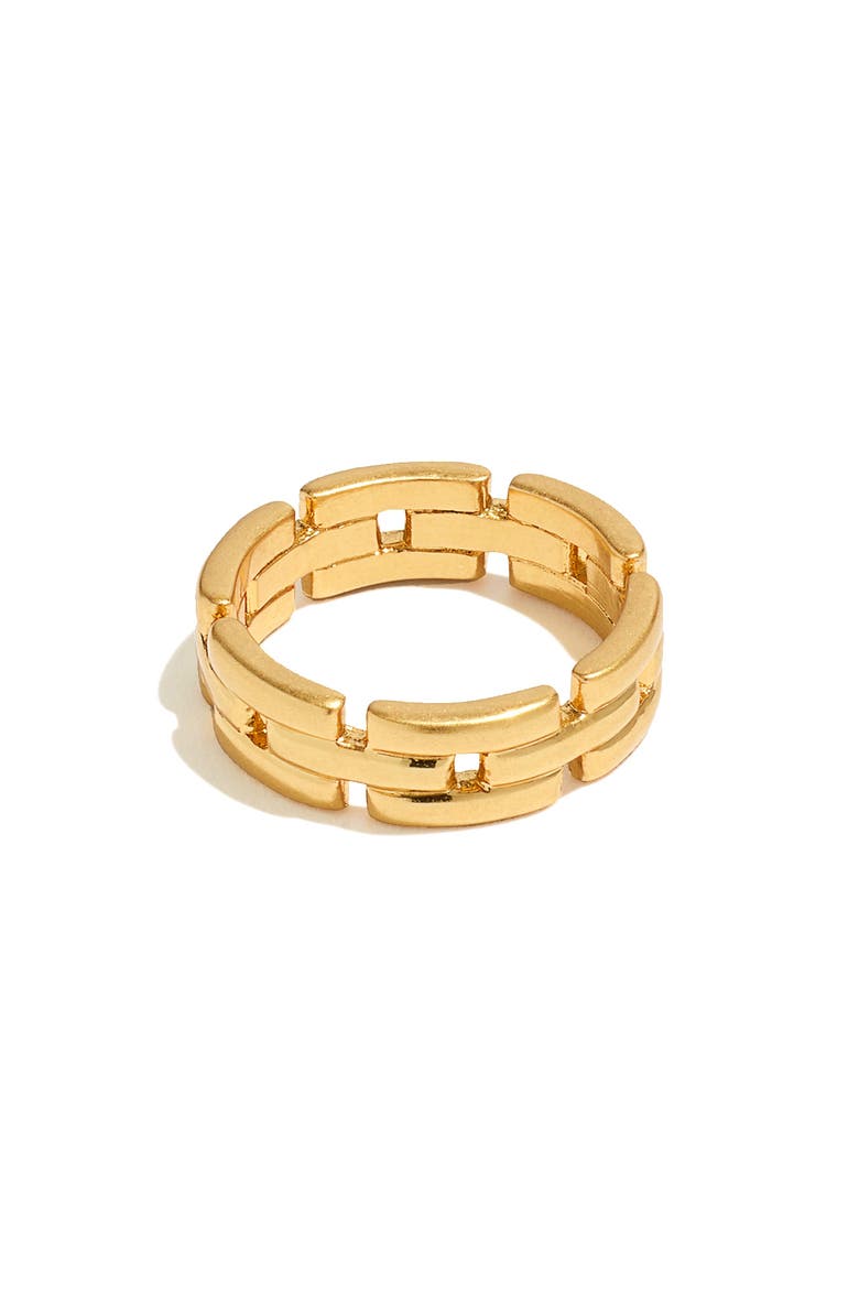 Watch Chain Statement Ring, Main, color, VINTAGE GOLD