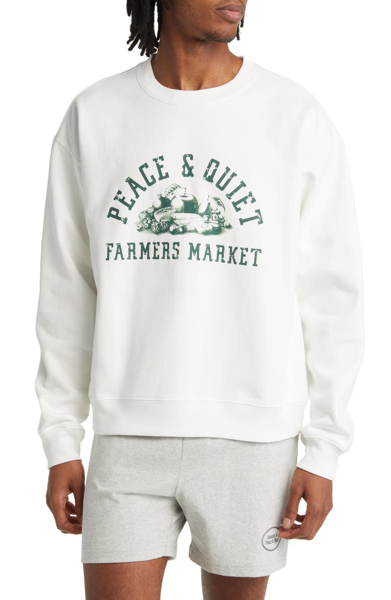Museum of Peace & Quiet Farmers Market Crewneck Sweatshirt, Main, color, 