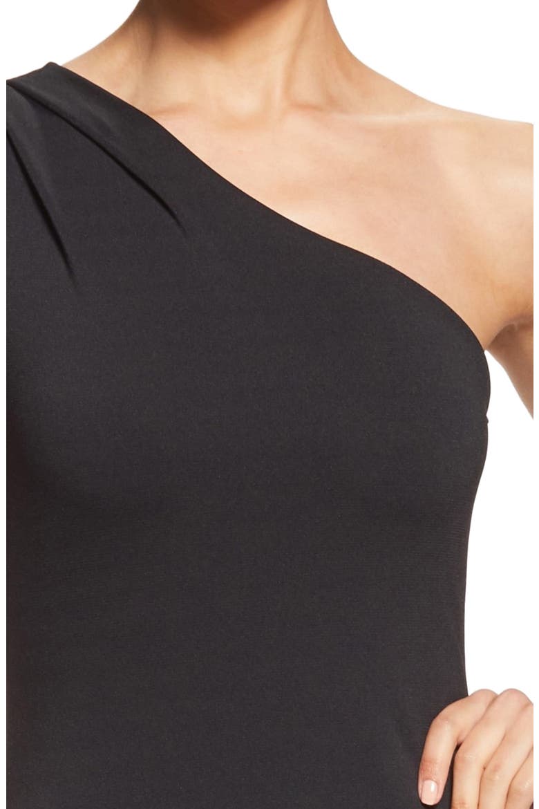 Quinn One-Shoulder Body-Con Dress (Nordstrom Exclusive), Alternate, color, BLACK