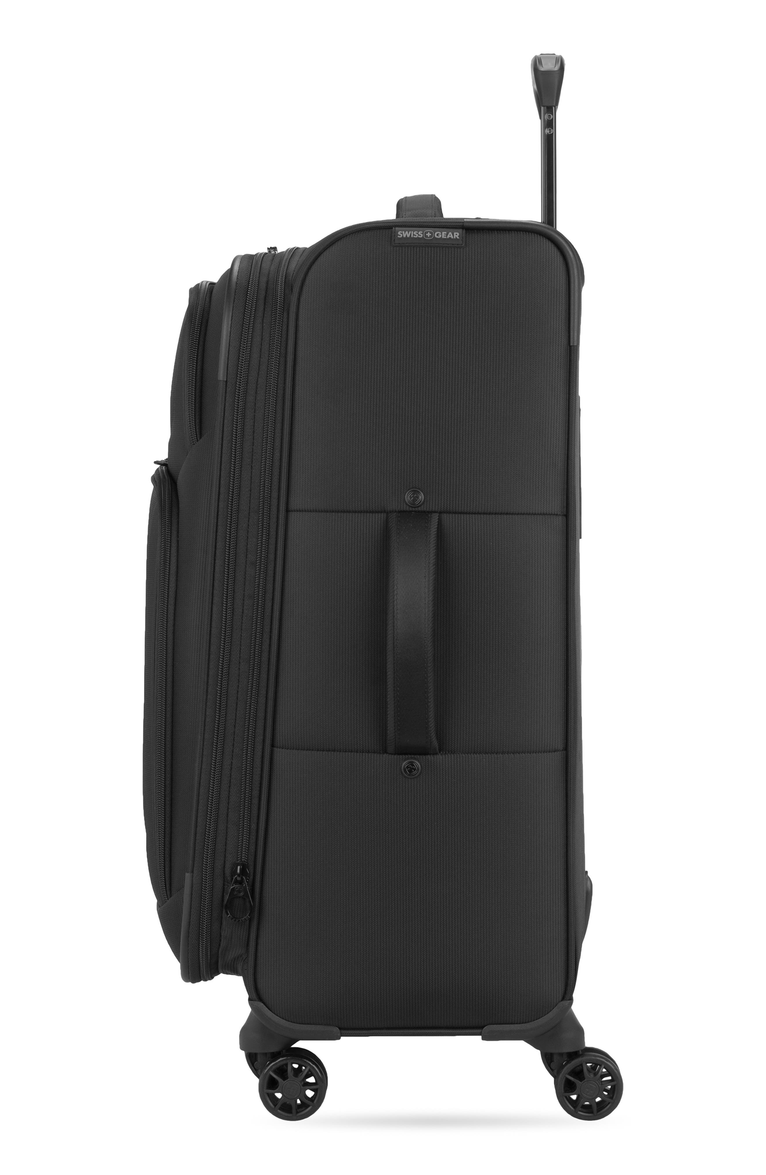 SWISSGEAR 24-Inch Softside Spinner Luggage, Alternate, color, Black