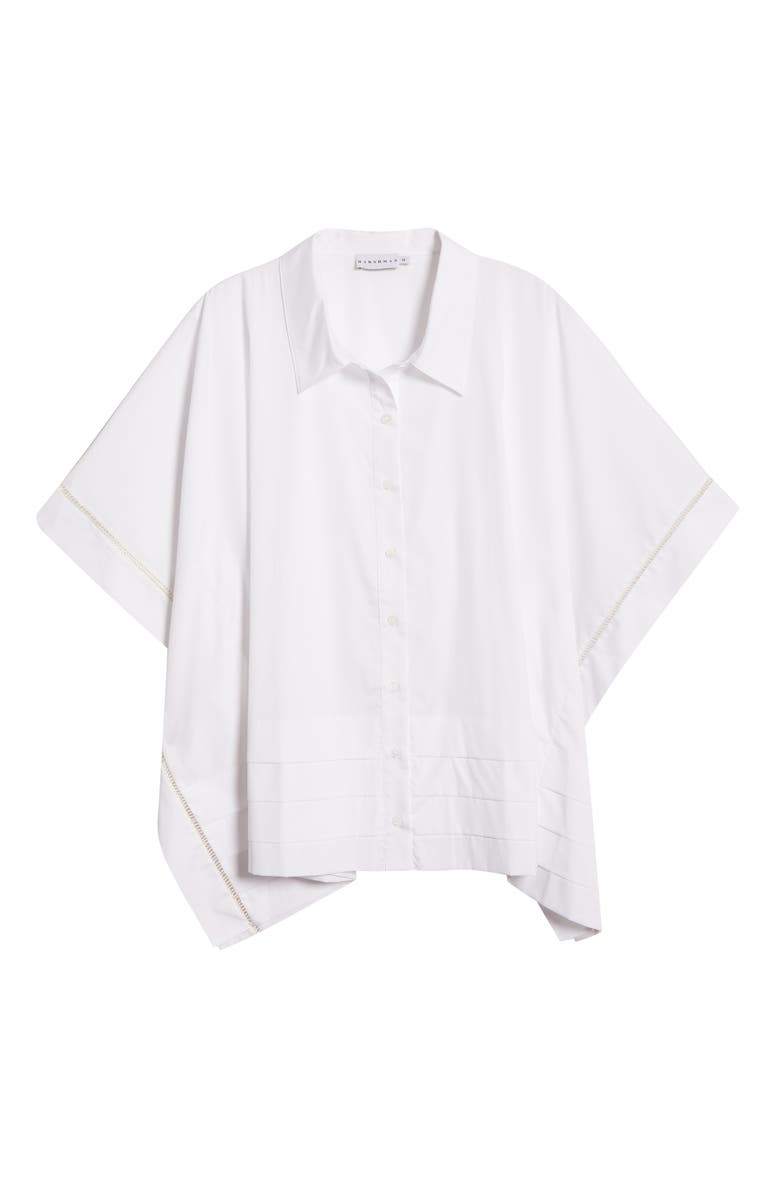 HARSHMAN Harpa Short Sleeve Cotton Button-Up Shirt, Alternate, color, White