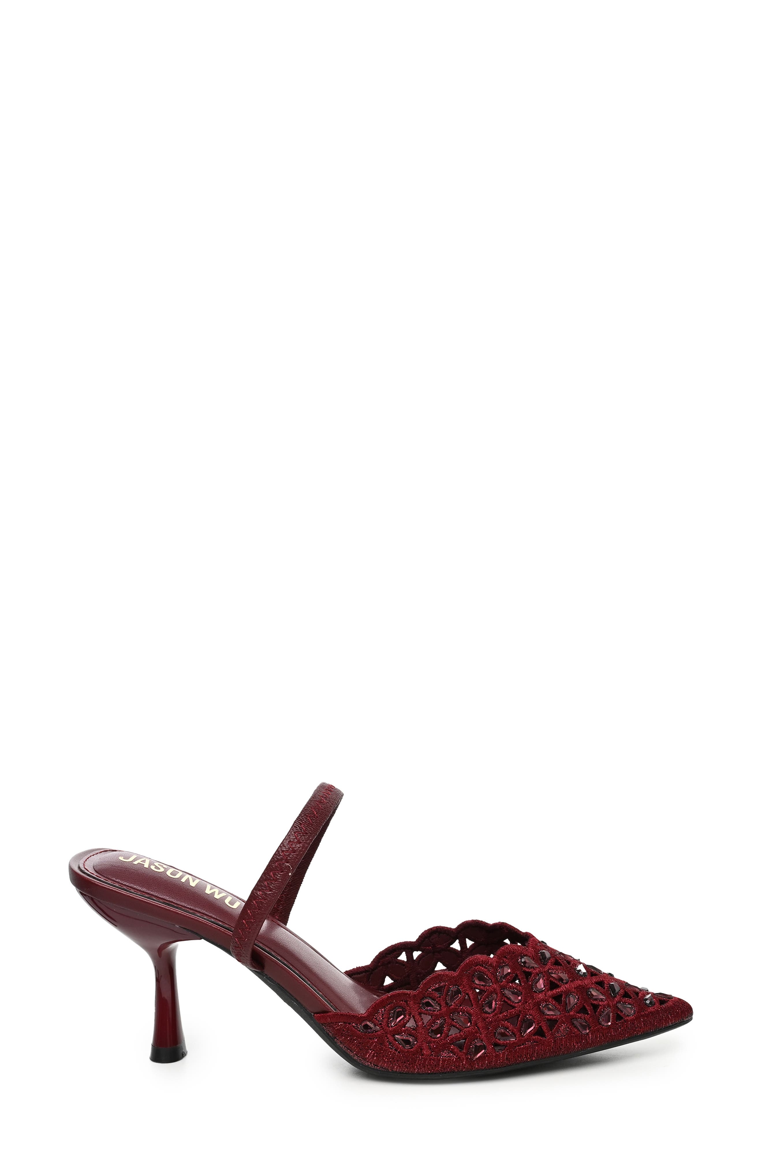 Pointed Toe Slingback Pump, Alternate, color, BURGUNDY