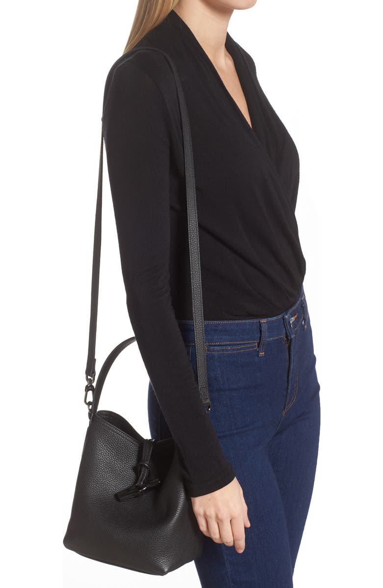 Longchamp Roseau Essential Leather Bucket Bag, Alternate, color,