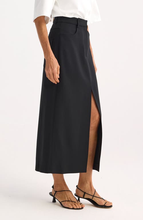 Rohe Róhe Front Slit Skirt In Black