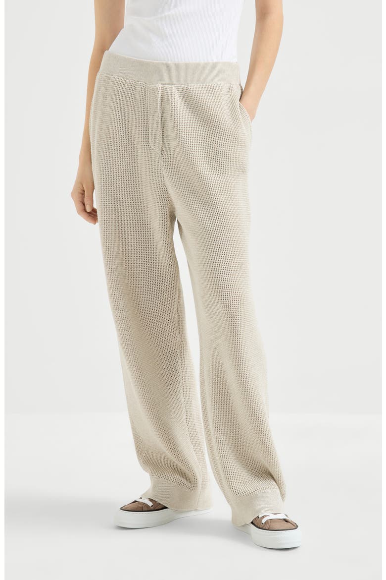 Sparkling net trousers, Main, color, Oat