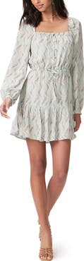 PAIGE Marjie Floral Long Sleeve Minidress