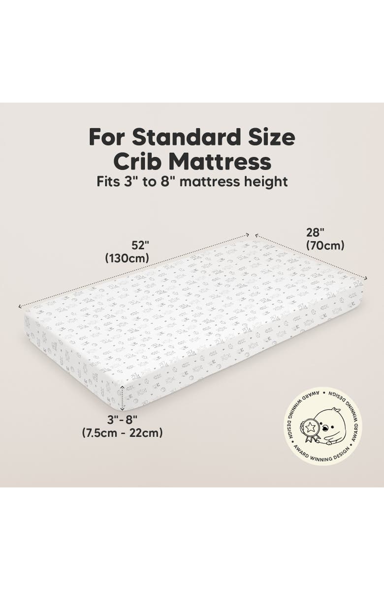 KeaBabies Soothe Fitted Crib Sheet, Alternate, color, Woodland