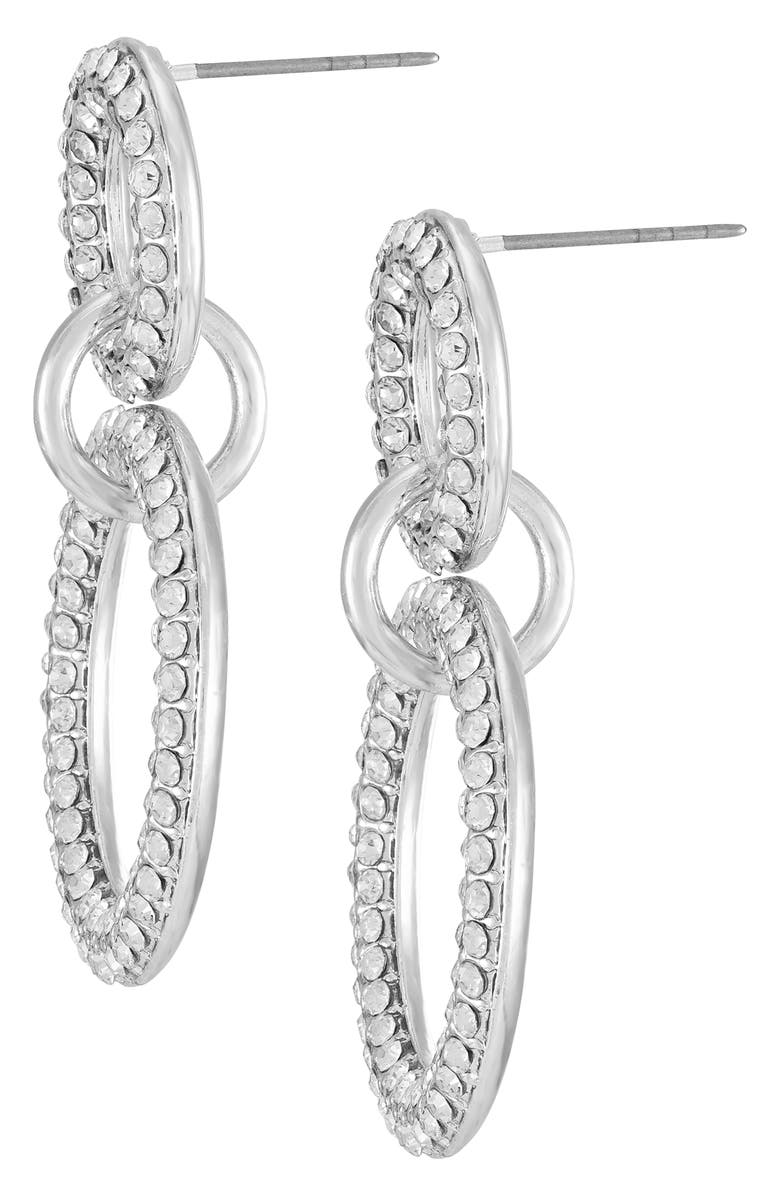 Vince Camuto Pavé Crystal Drop Earrings, Alternate, color, 