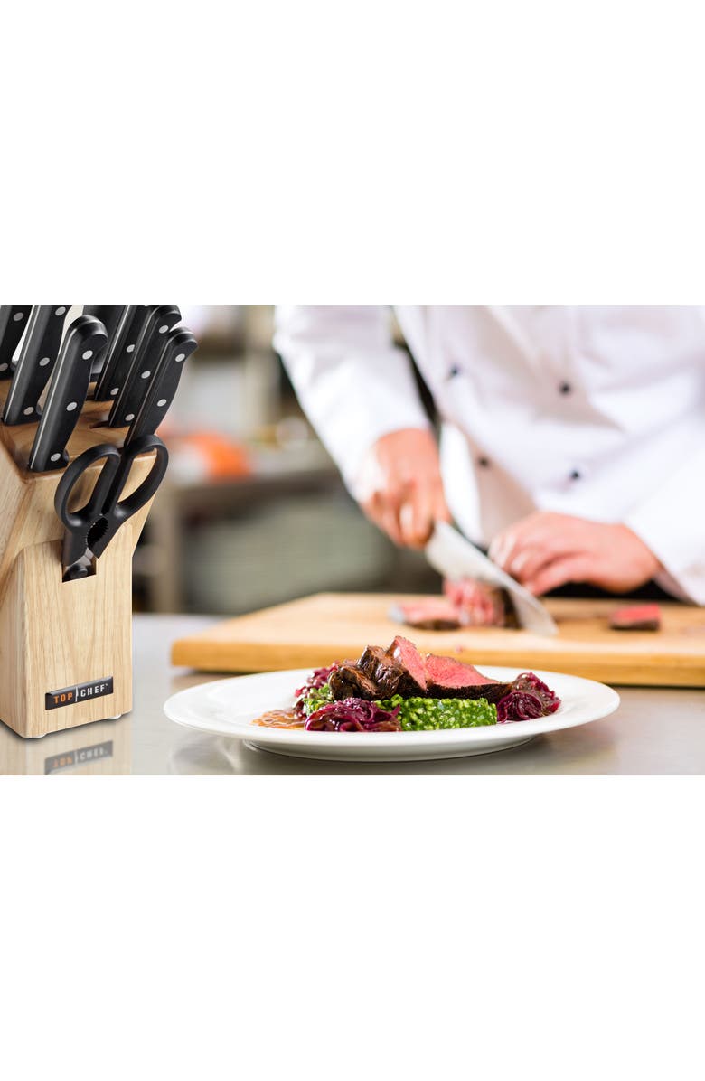 TOP CHEF Classic 9-Piece Knife Block Set, Alternate, color,