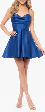 Blondie Nites Corset Bodice Satin Cocktail Minidress