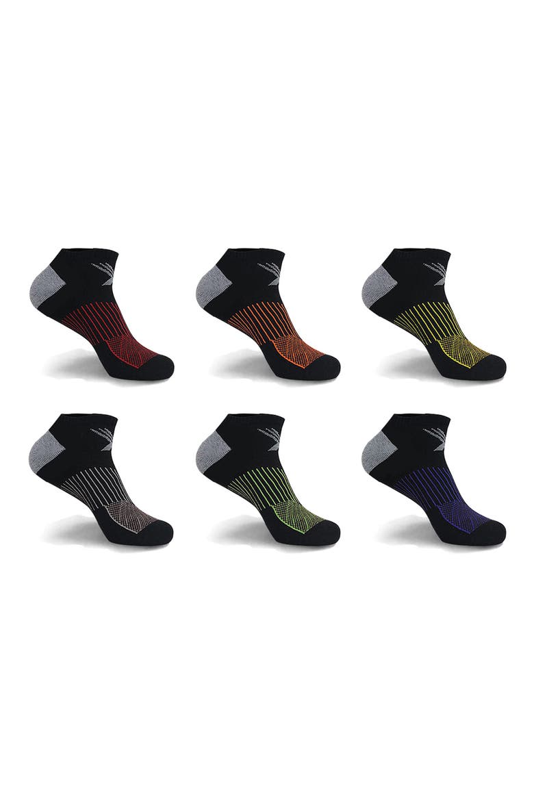 Elite Super Lite Cushioned Ankle Socks - Pack of 6, Main, color, BLACK