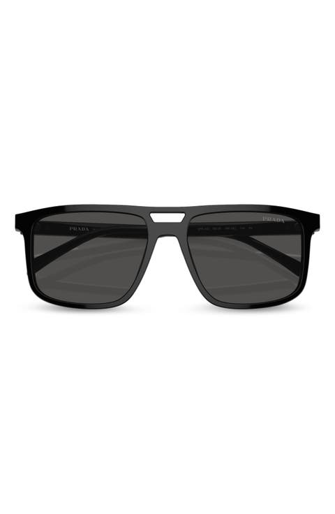 56mm Rectangular Sunglasses