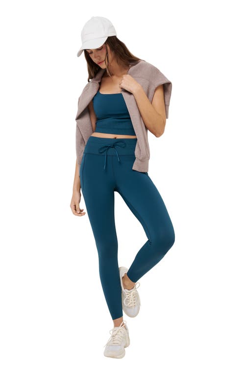 Travismathew Moveknit Drawstring Waist Leggings In Green