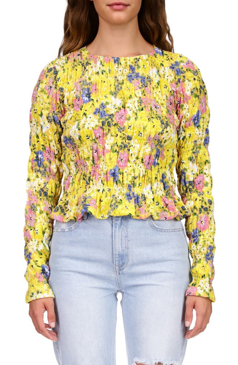 Sanctuary Floral Smocked Top, Main, color, 