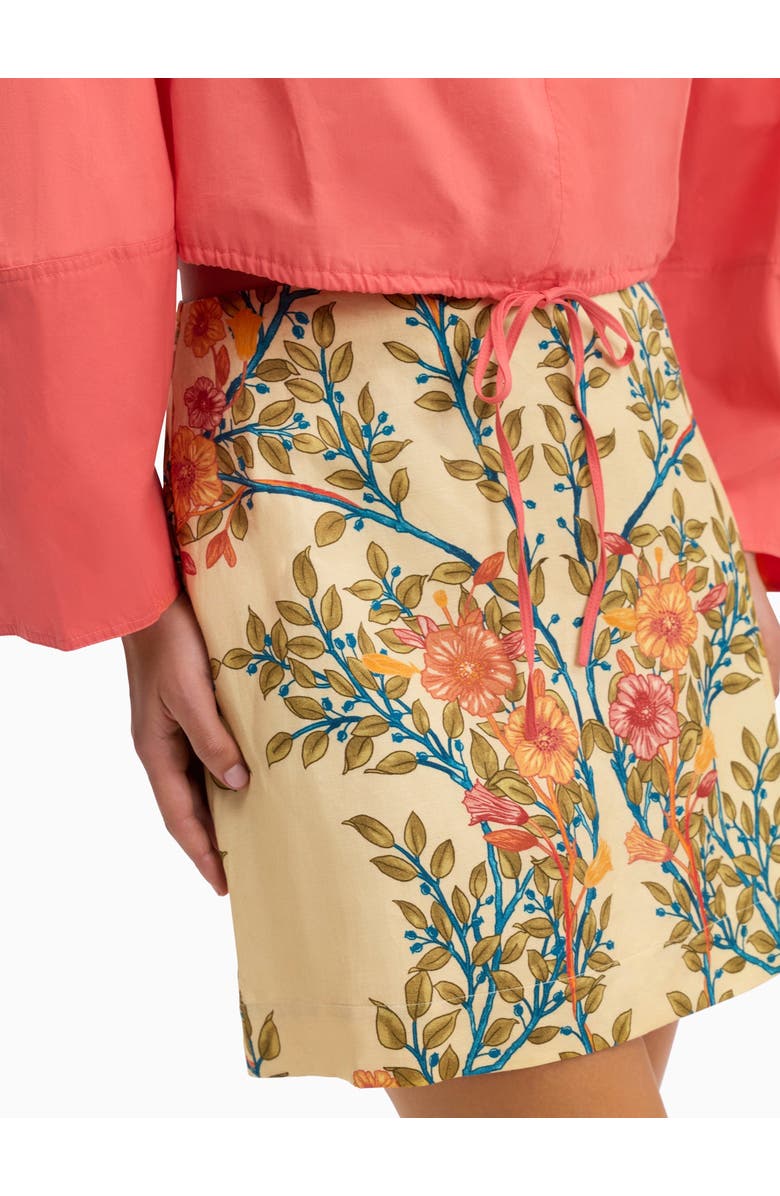 Rebecca Taylor Cleo Printed Skirt, Alternate, color, Buttercream Multi