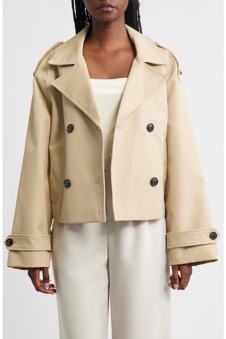 Double Breasted Jacket, Alternate, color, MEDIUM BROWN