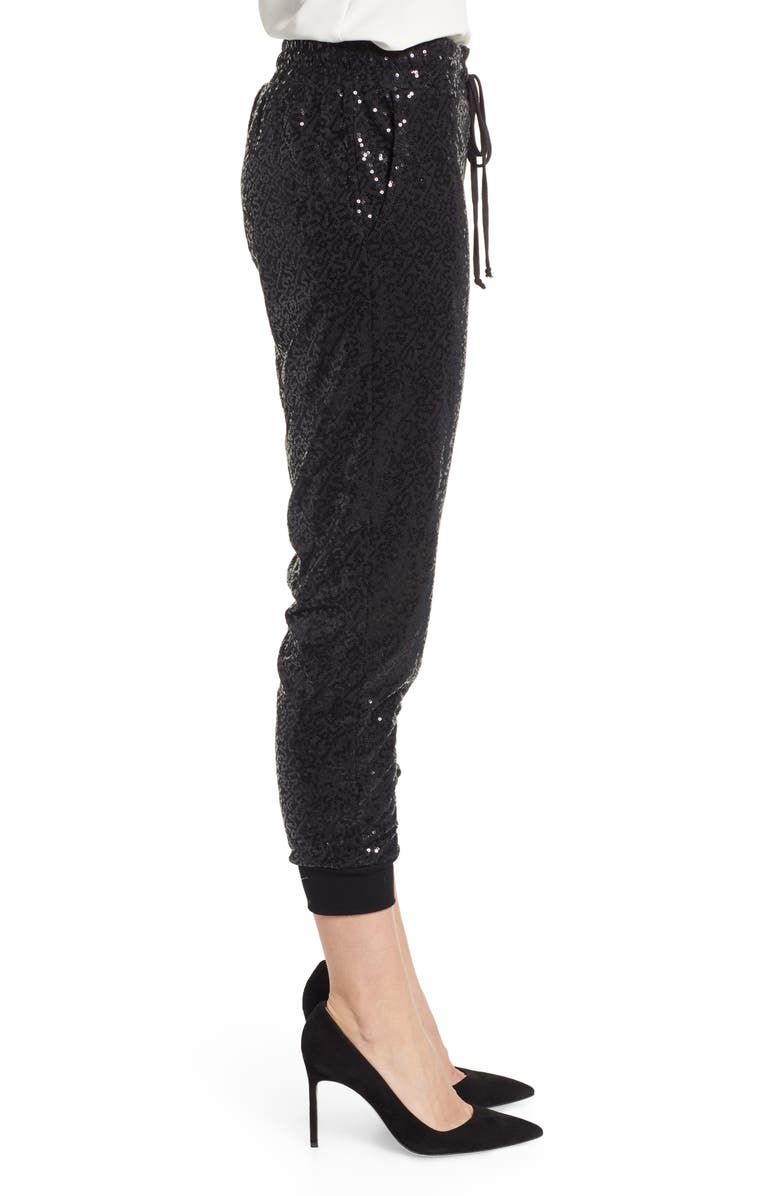 GIBSONLOOK Gibson x Glam Squad Ashley Sequin Jogger Pants, Alternate, color, 