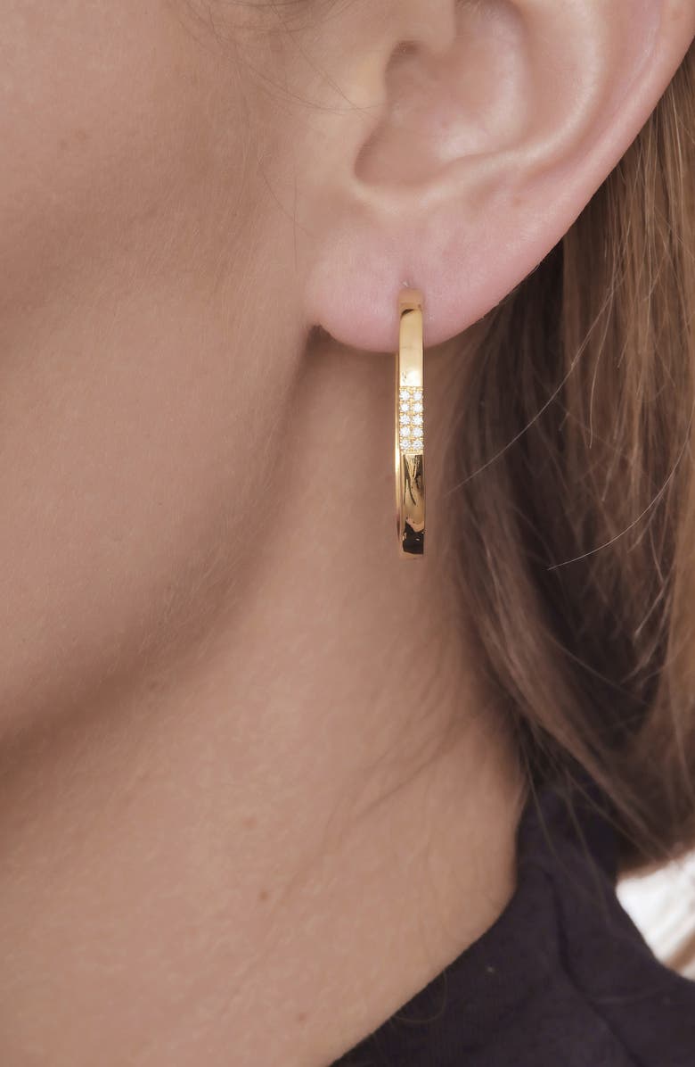 Bony Levy Diamond Oval Hoop Earrings, Alternate, color, 