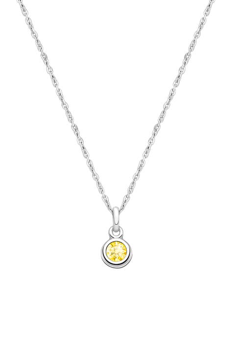 Sterling Silver tB® Birthstone 12-14" Necklace