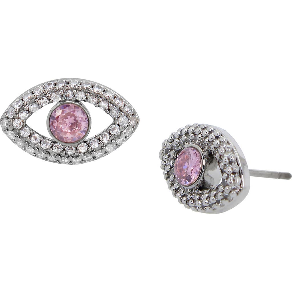 KURT GEIGER KURT GEIGER LONDON CRYSTAL & CZ EVIL EYE STUD EARRINGS