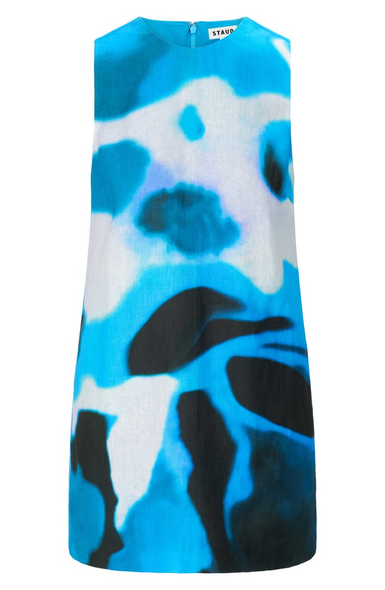 STAUD Brea Linen Dress, Alternate, color, Blue Haze