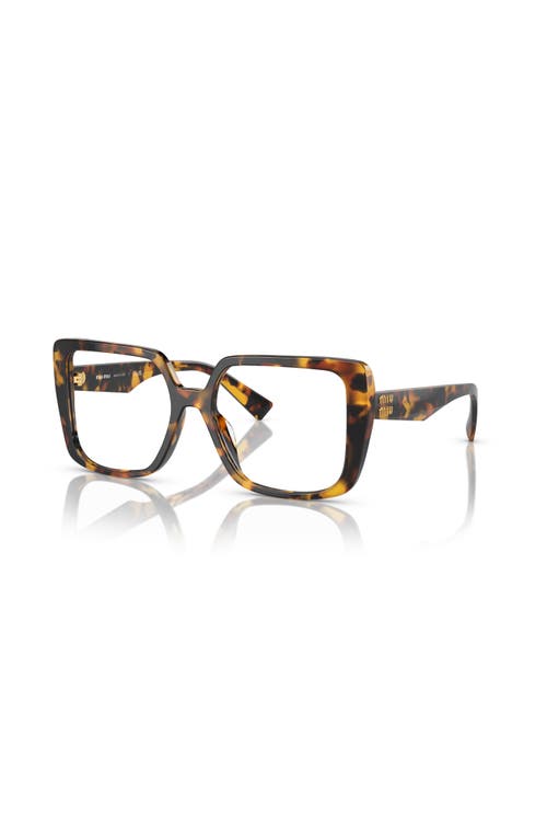 Miu Miu 54mm Square Optical Glasses In Brown