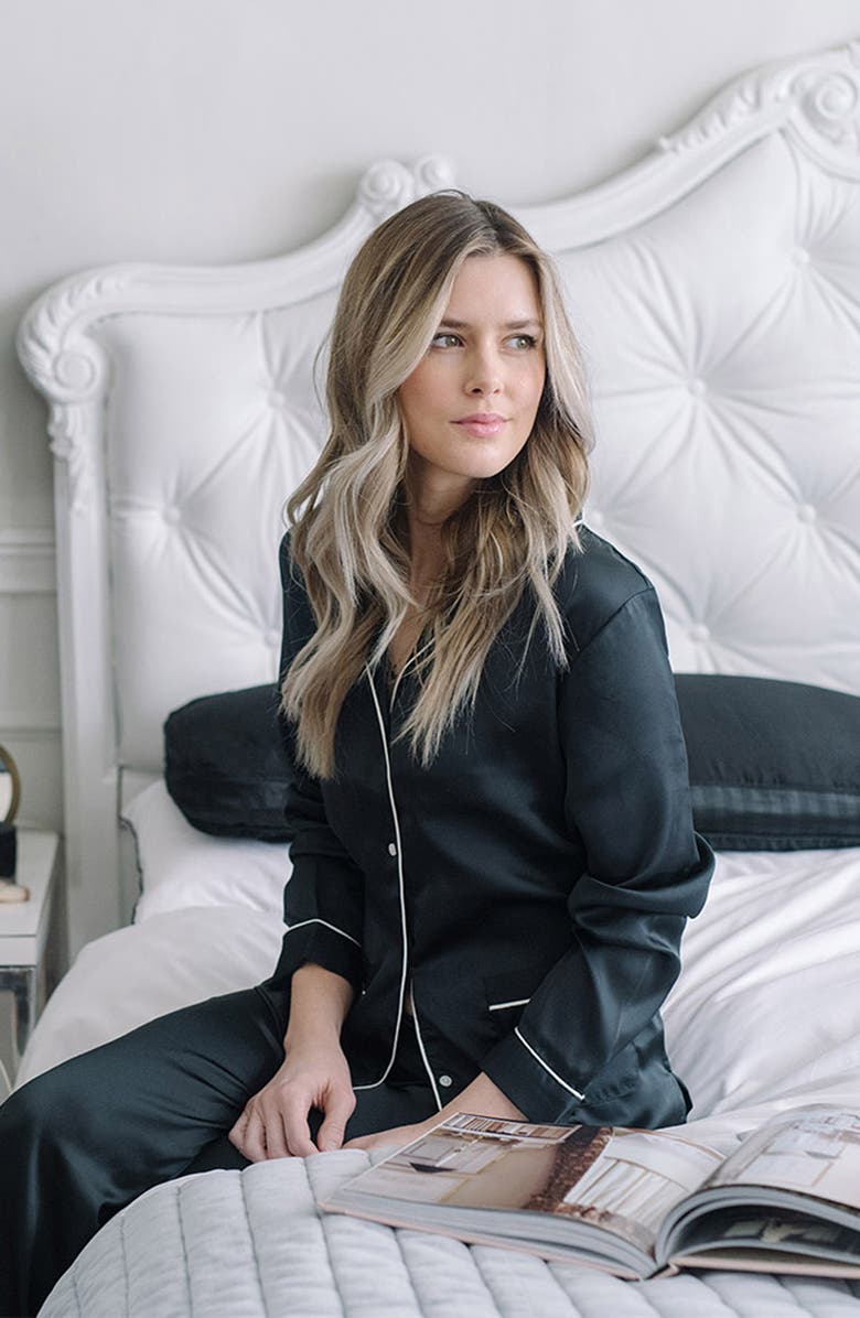 NIGHT Trisilk<sup>™</sup> Stretch Silk Pillowcase, Alternate, color, White