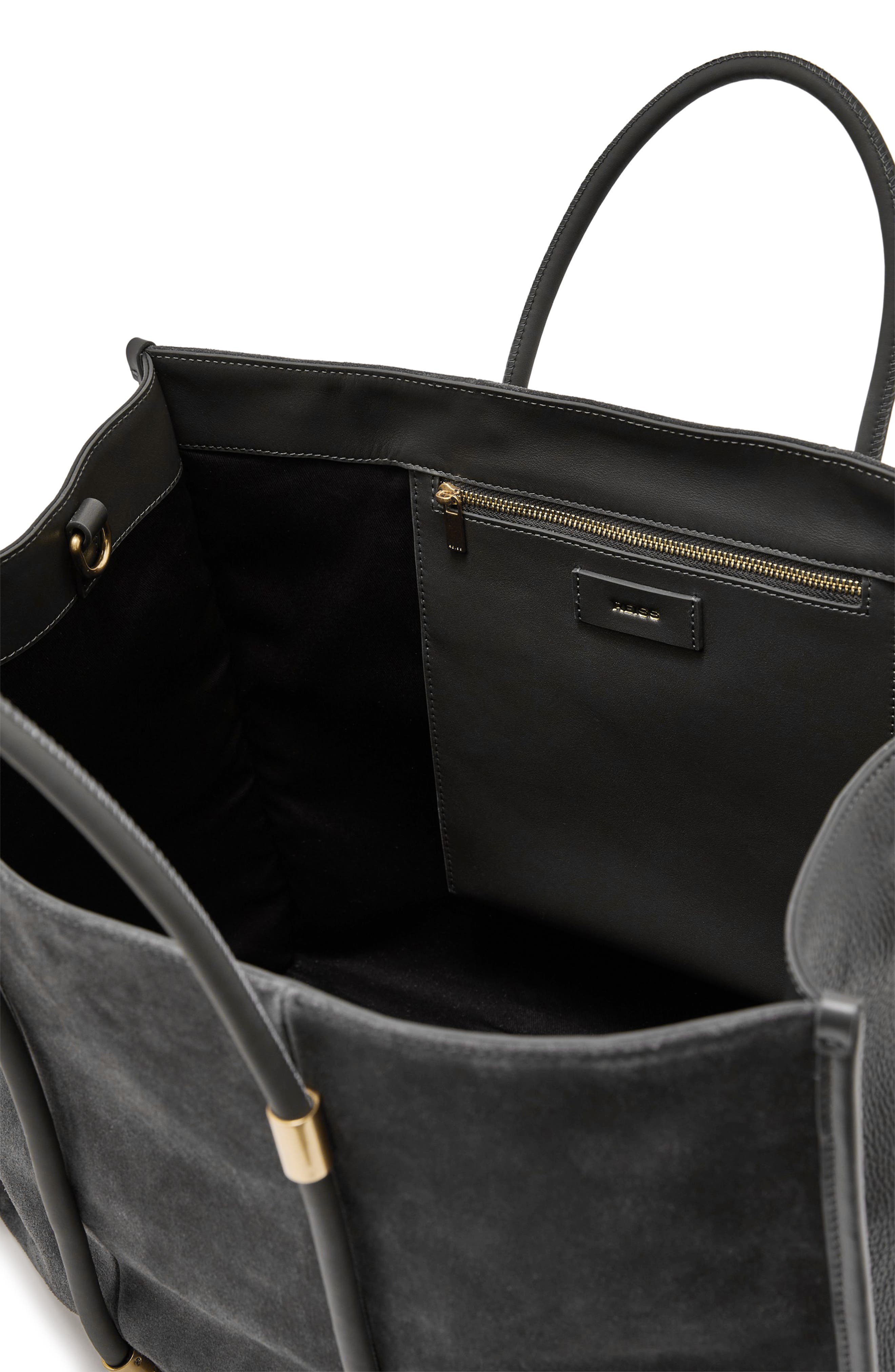 Ramona Leather Tote, Alternate, color, GREY