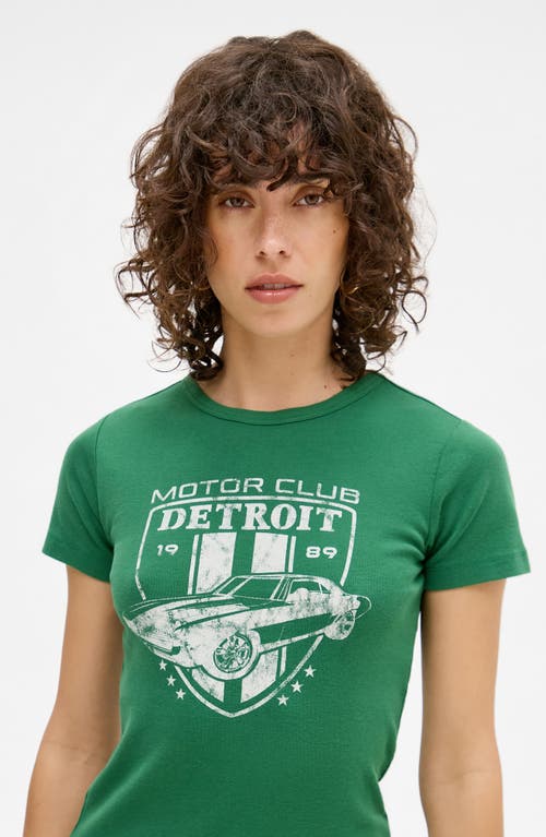 Bdg Urban Outfitters Detroit Cotton Baby Tee In Green