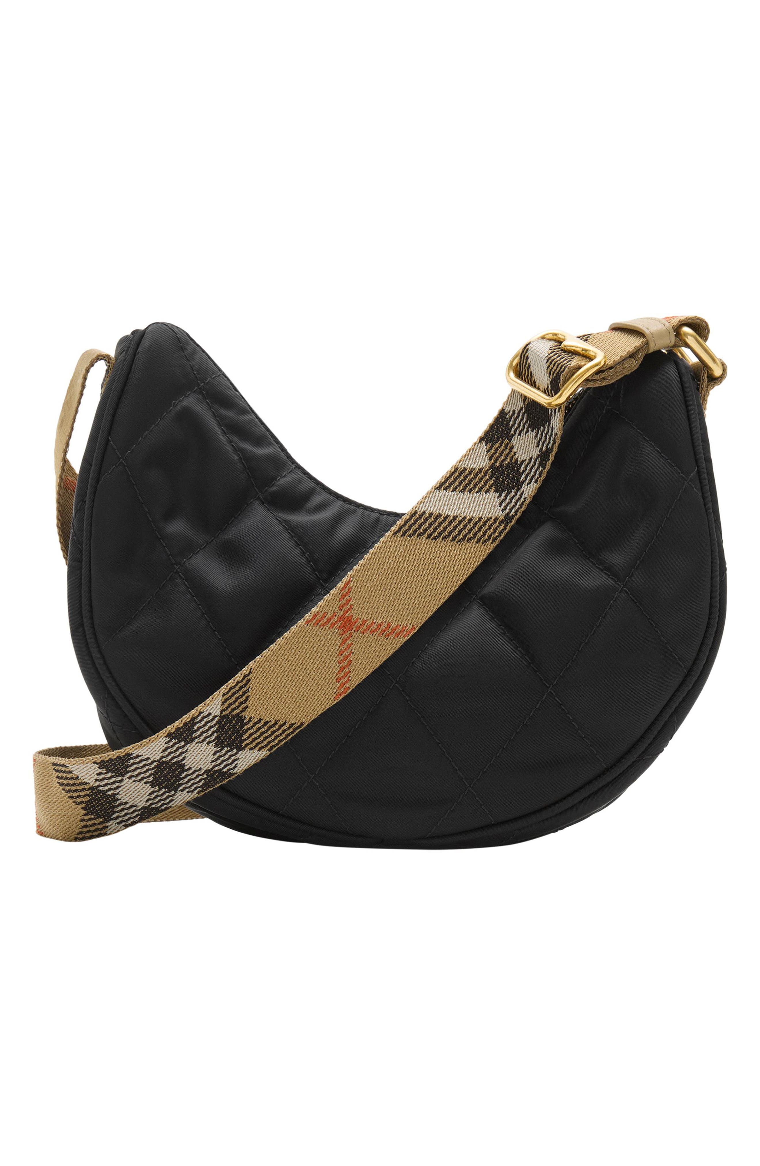 Burberry Horseshoe Quilted Nylon Crossbody Bag, Alternate, color, 