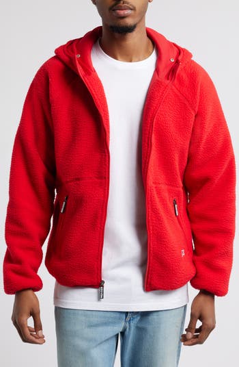 Grin Front Cotton Fleece Zip Hoodie