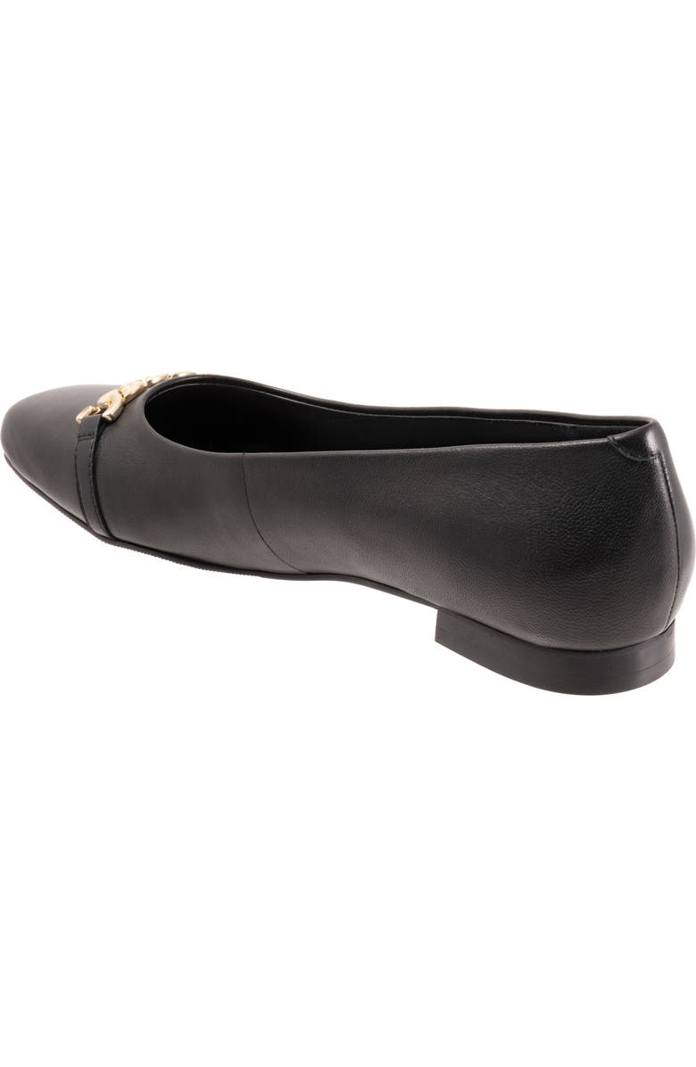 Trotters Harmony Flat, Alternate, color, Black Leather