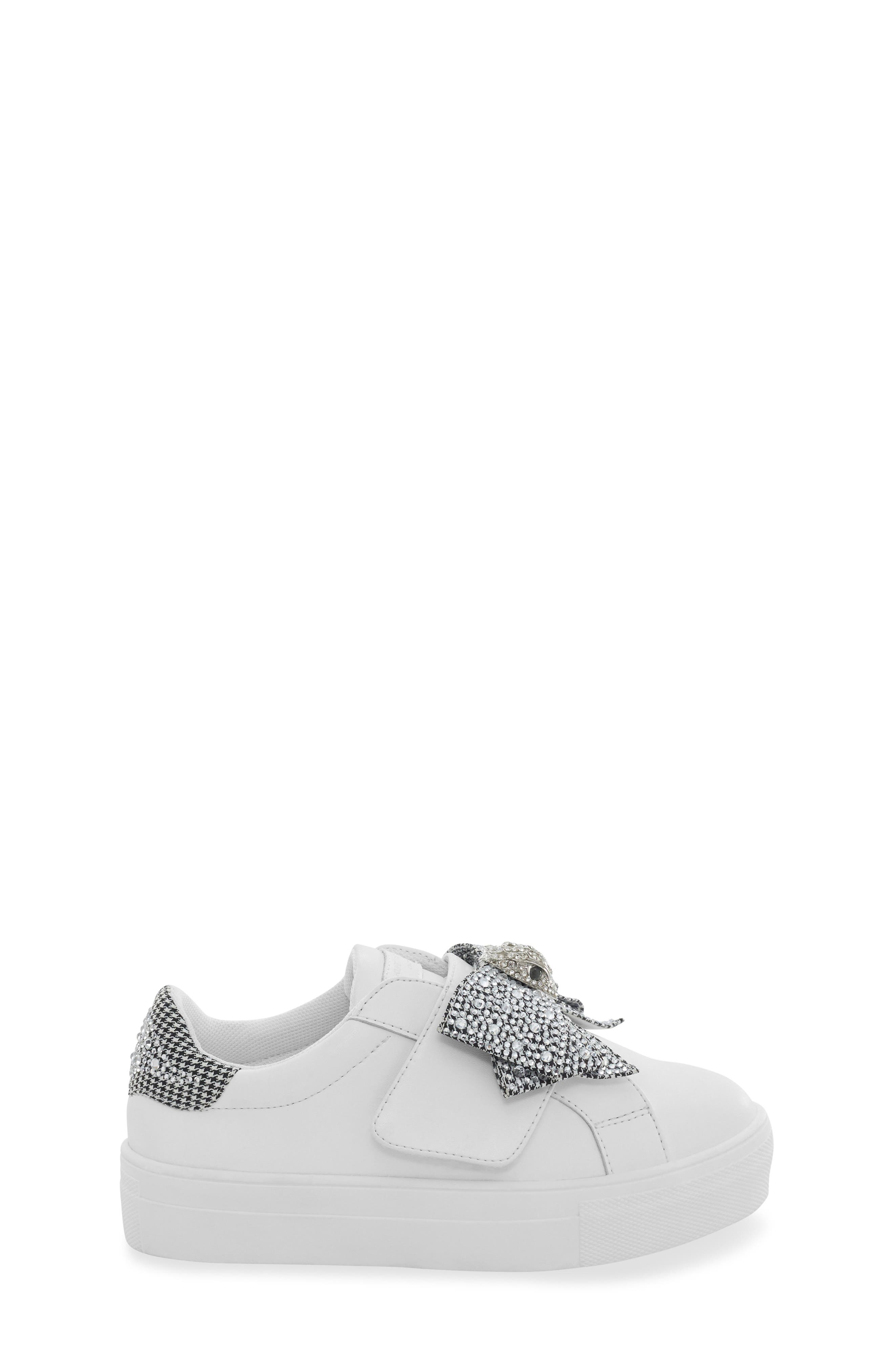 Kurt Geiger London Kids' Mini Laney Bow Sneaker, Alternate, color, White