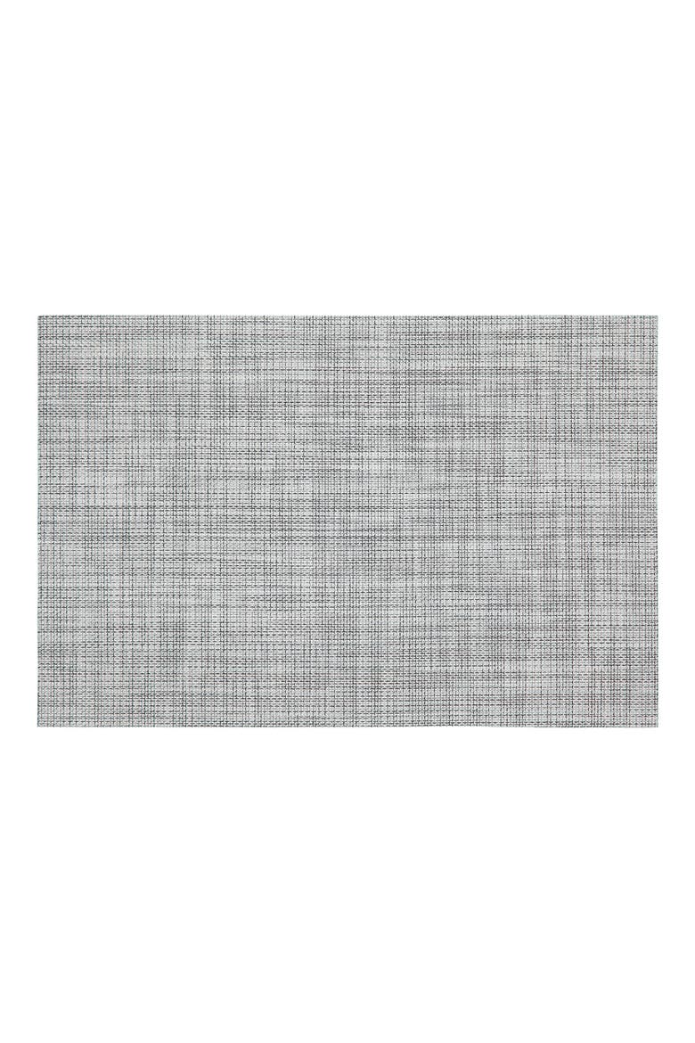 Set of 6 Vinyl Placemats, Main, color, LINEN DESIGN BLACK