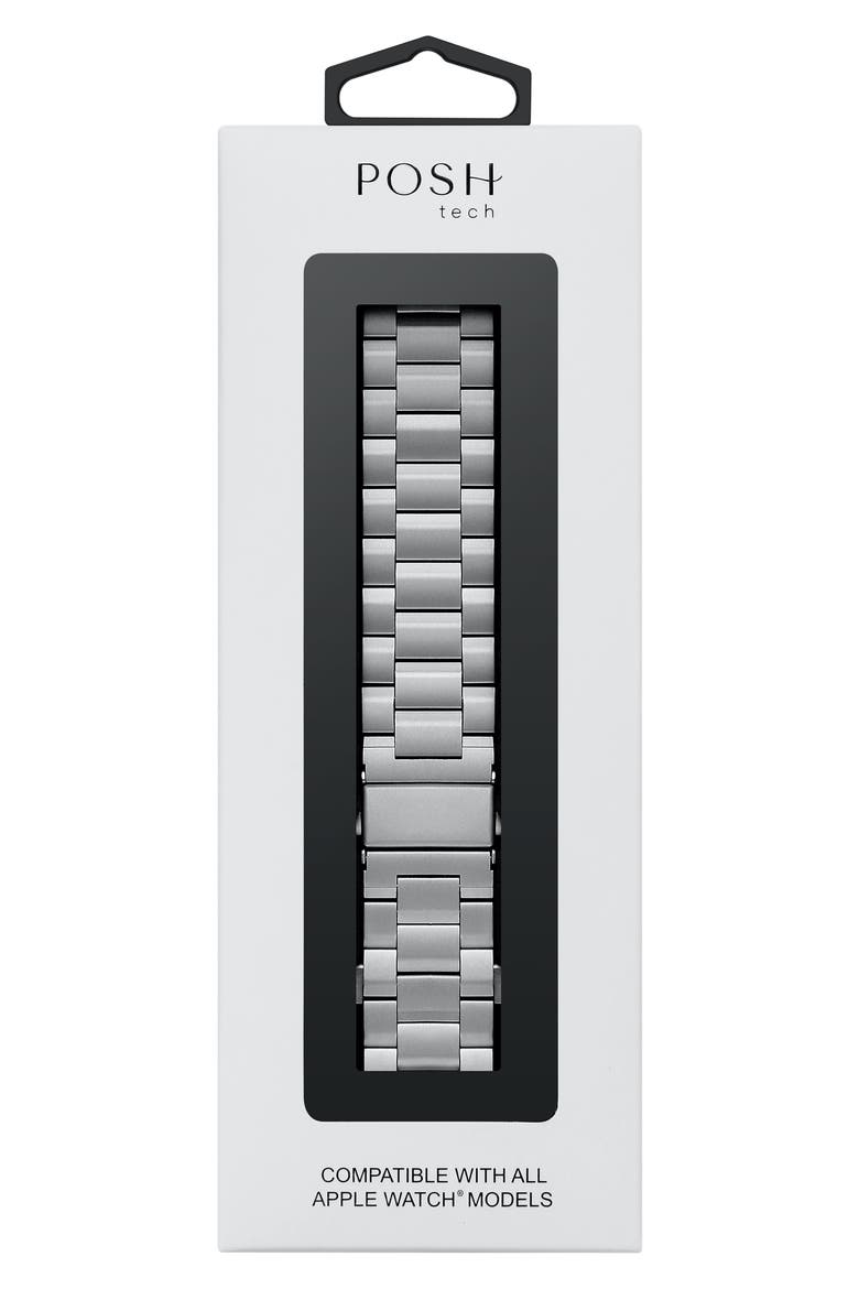 Maxwell Bracelet Apple Watch® Watchband, Alternate, color, SILVER