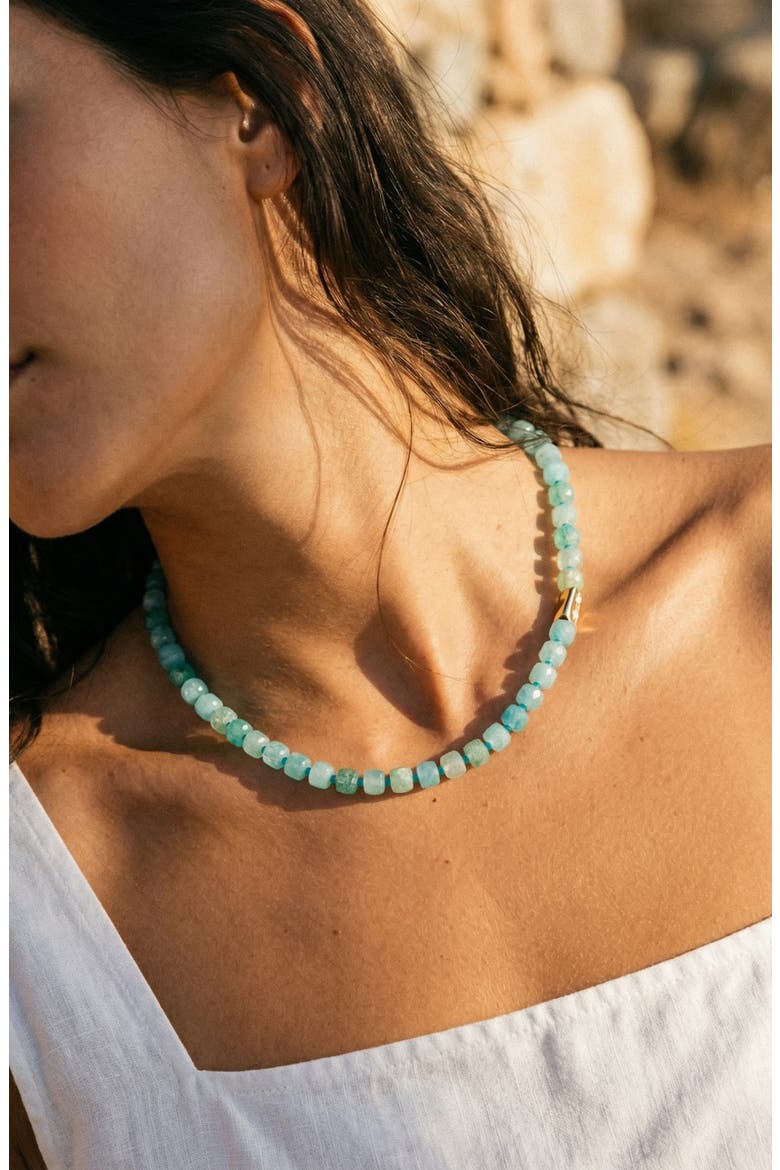 Seabreeze Beaded Necklace, Alternate, color, BLUE