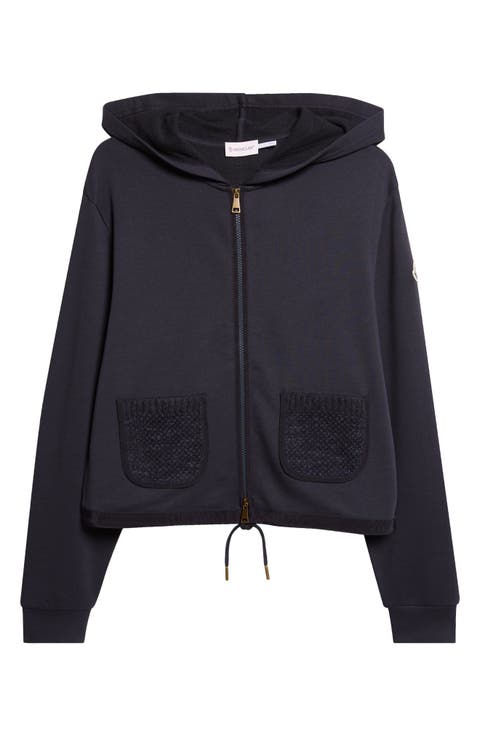 Mixed Media Zip Hoodie