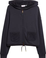 Moncler Mixed Media Zip Hoodie