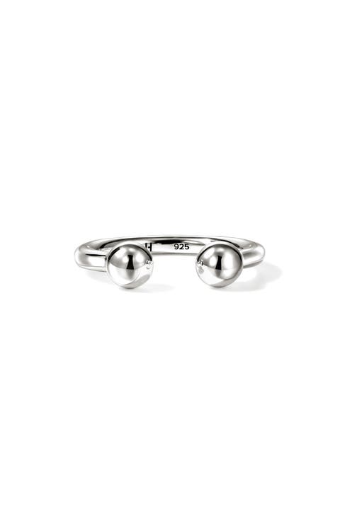 B&F x JH Screwball Open Ring, Sterling Silver