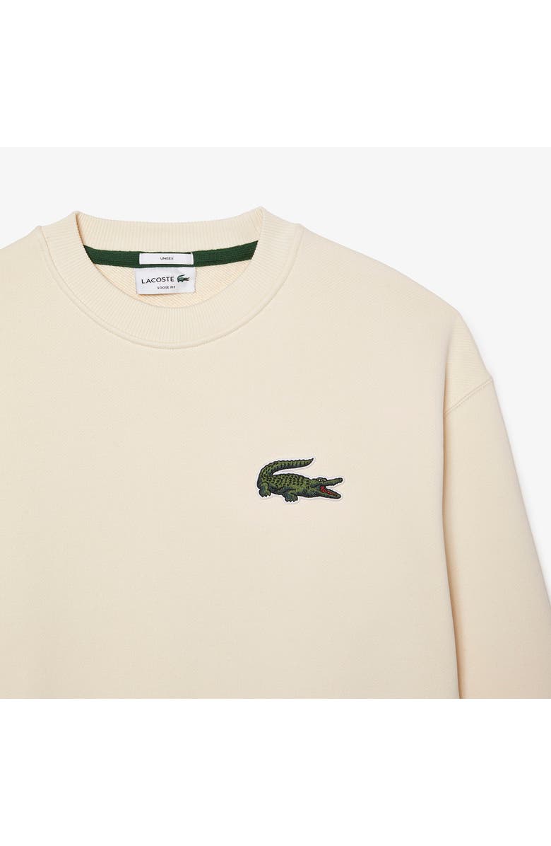 Lacoste Gender Inclusive Crocodile Badge Loose Fit Crewneck Sweatshirt, Alternate, color, 