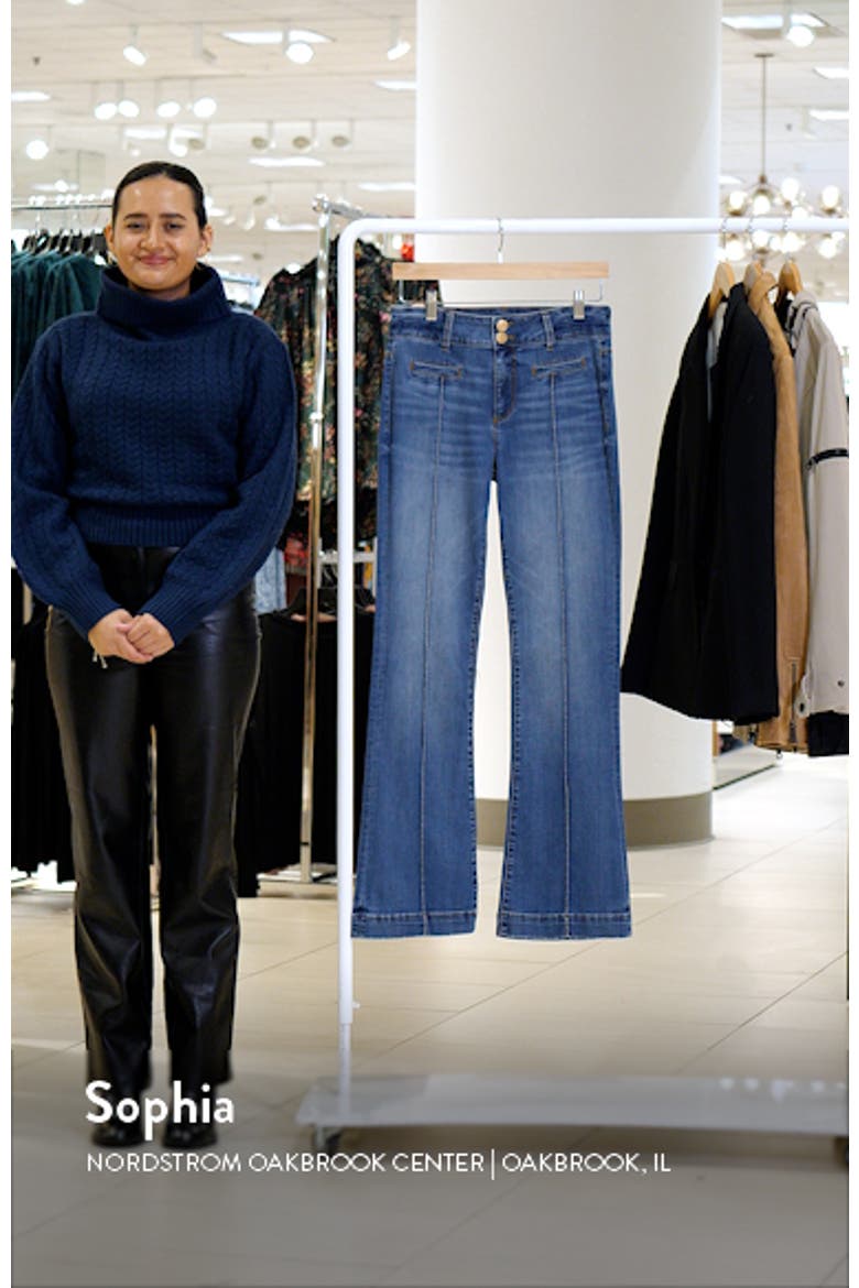 Ana Seamed Welt Pocket High Waist Flare Jeans video