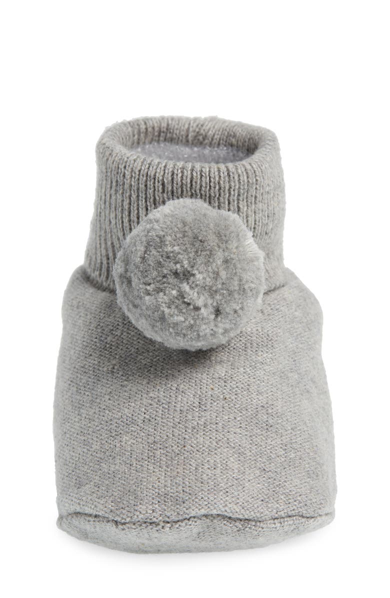 Pink Lemonade Pompom Cotton Bootie, Alternate, color, Grey