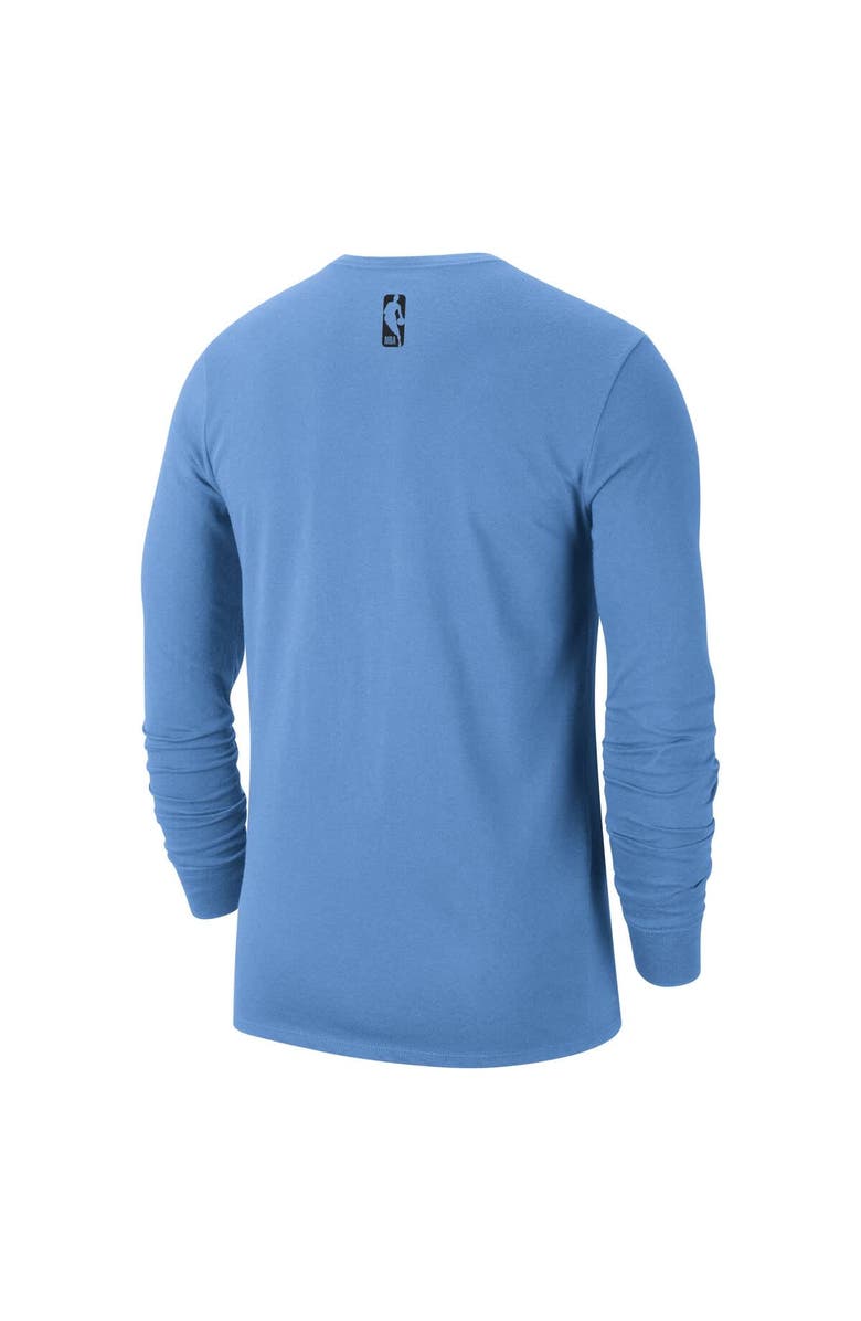 Nike Men's Nike Light Blue Atlanta Hawks 2024/25 City Edition Essential Logo Long Sleeve T-Shirt, Alternate, color, 