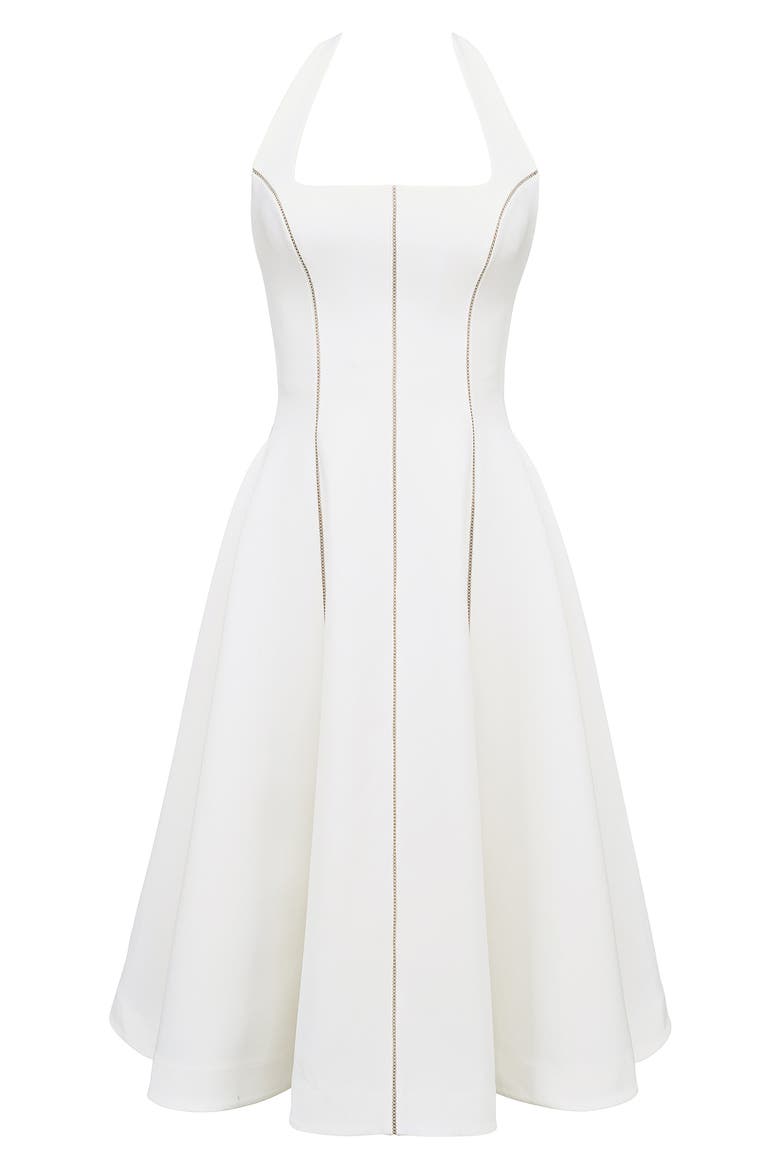 Loulou Halter Dress, Alternate, color, IVORY